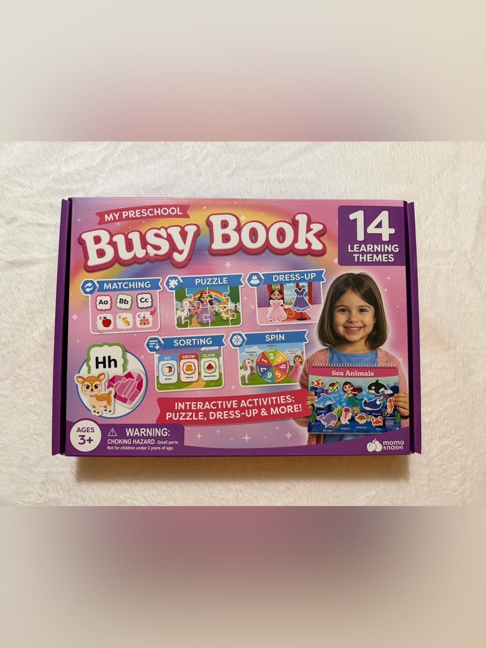 Montessori Busy Book Interactive Learning Toy with 14 Learning Themes